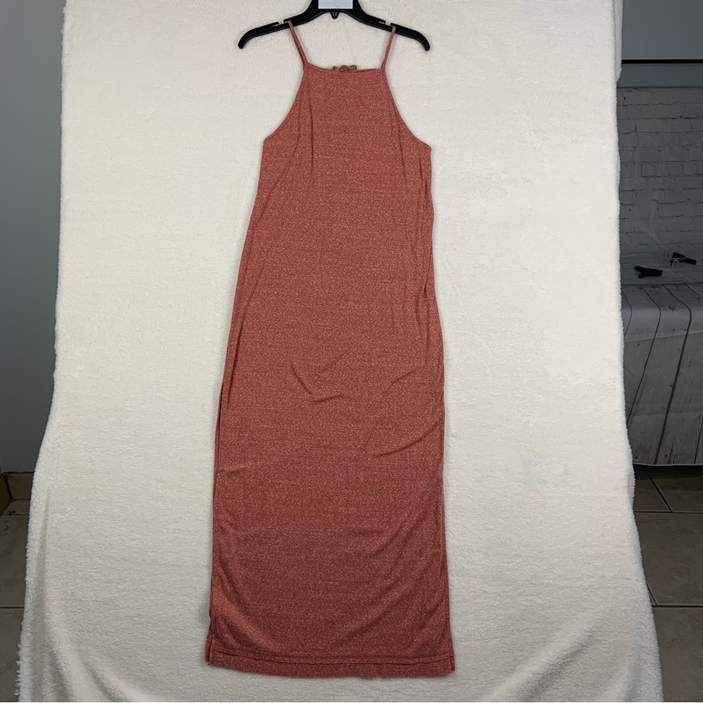 FP Beach Maxi Sundress Sleeveless Linen Blend Red NWT Women’s Size Small